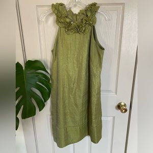 Festive Dress with Ruffle Collar